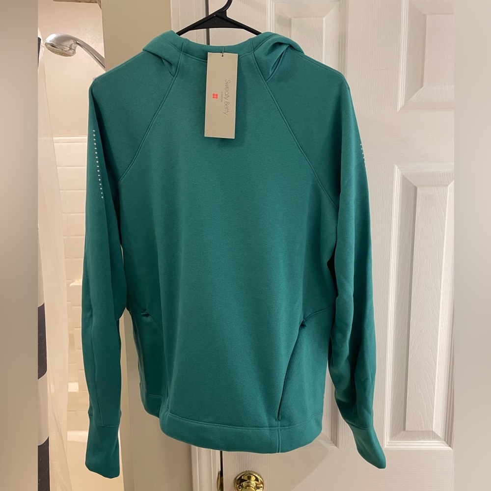 Sweaty Betty‎ womens Run Hoodie Wave Green Small NWT